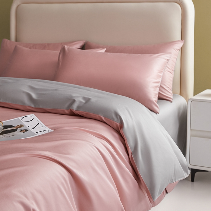 91家纺网 家纺一手货源 找家纺 （总）洽想家 2025新款纯色双拼80支长绒棉四件套