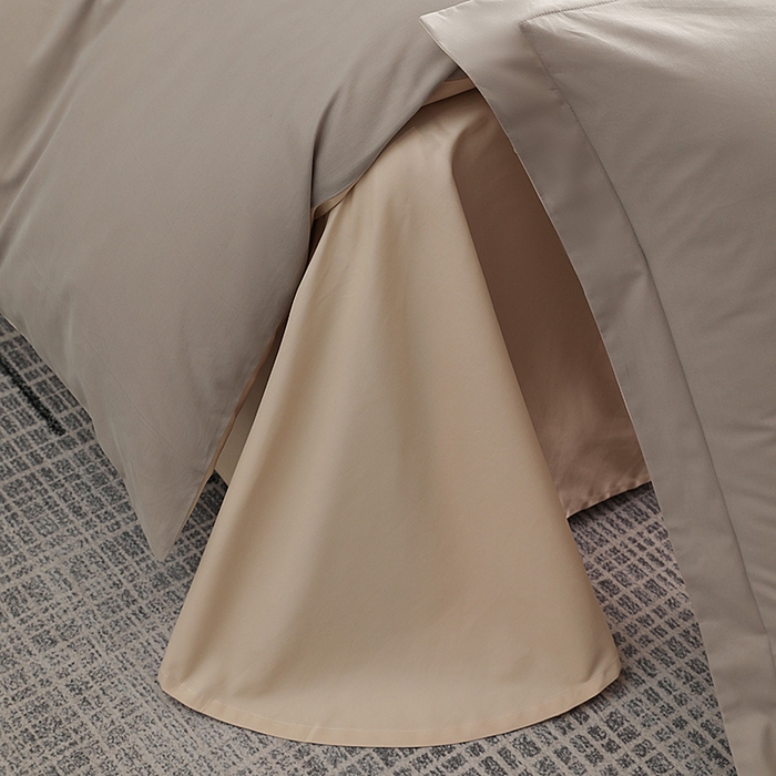 91家纺网 家纺一手货源 找家纺 洽想家 2025新款全棉磨毛纯色四件套 大麦灰粉糖