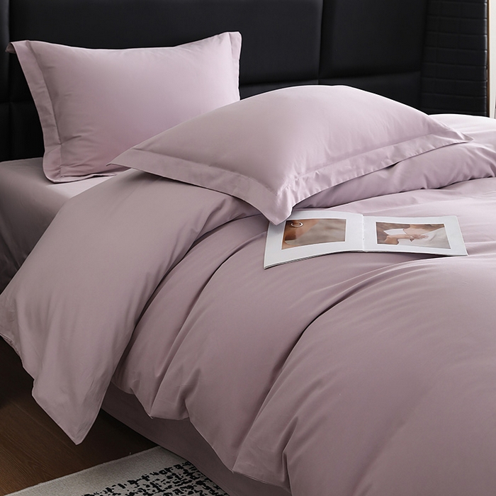 91家纺网 家纺一手货源 找家纺 洽想家 2025新款全棉磨毛纯色四件套 丁香紫