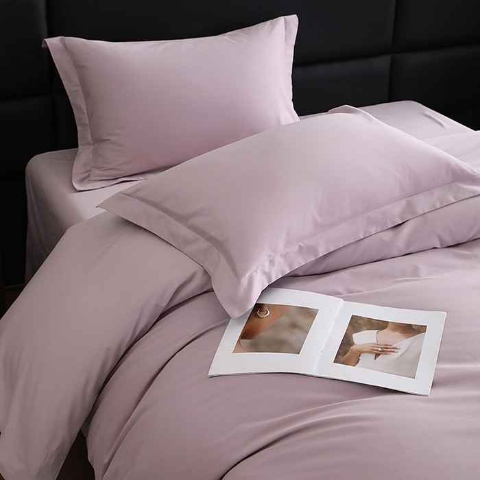 91家纺网 家纺一手货源 找家纺 洽想家 2025新款全棉磨毛纯色四件套 丁香紫