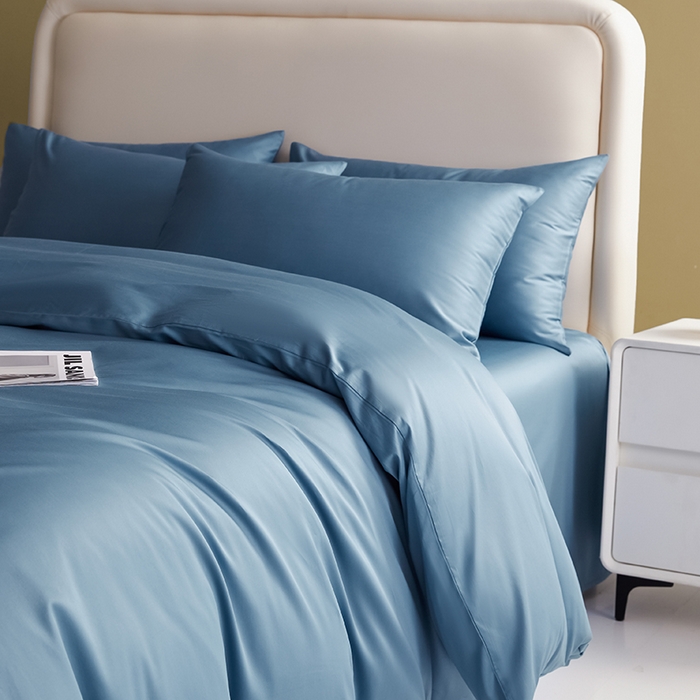 91家纺网 家纺一手货源 找家纺 （总）洽想家 2025新款纯色双拼80支长绒棉四件套