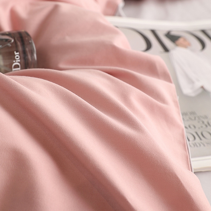 91家纺网 家纺一手货源 找家纺 洽想家 2025新款全棉磨毛纯色四件套 豆沙粉摩登灰