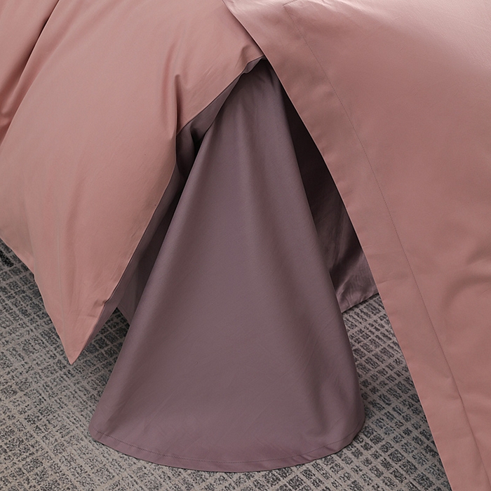 91家纺网 家纺一手货源 找家纺 洽想家 2025新款全棉磨毛纯色四件套 豆沙粉浅紫