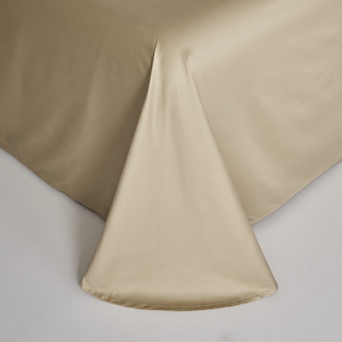 91家纺网 家纺一手货源 找家纺 洽想家 2025新款纯色双拼80支长绒棉四件套 帝都灰+香槟-