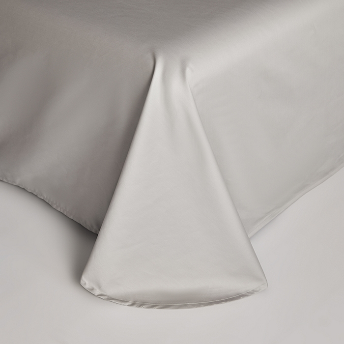 91家纺网 家纺一手货源 找家纺 洽想家 2025新款纯色双拼80支长绒棉四件套 豆沙紫+奥丁灰-