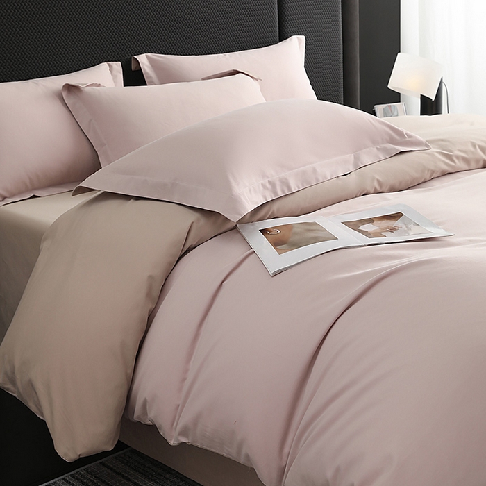 91家纺网 家纺一手货源 找家纺 洽想家 2025新款全棉磨毛纯色四件套 灰紫可可奶宗