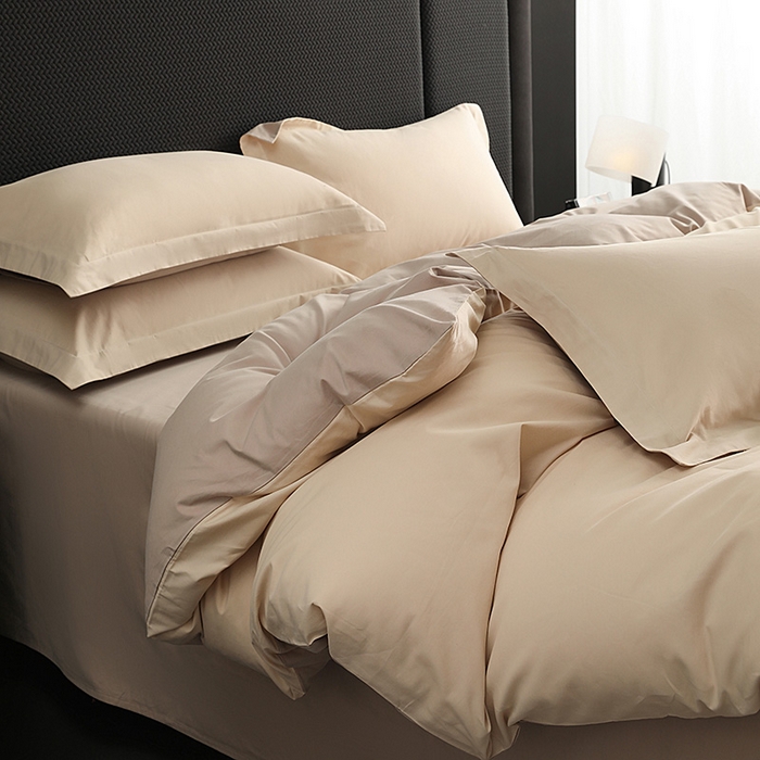 91家纺网 家纺一手货源 找家纺 洽想家 2025新款全棉磨毛纯色四件套 可可奶棕布莱棕