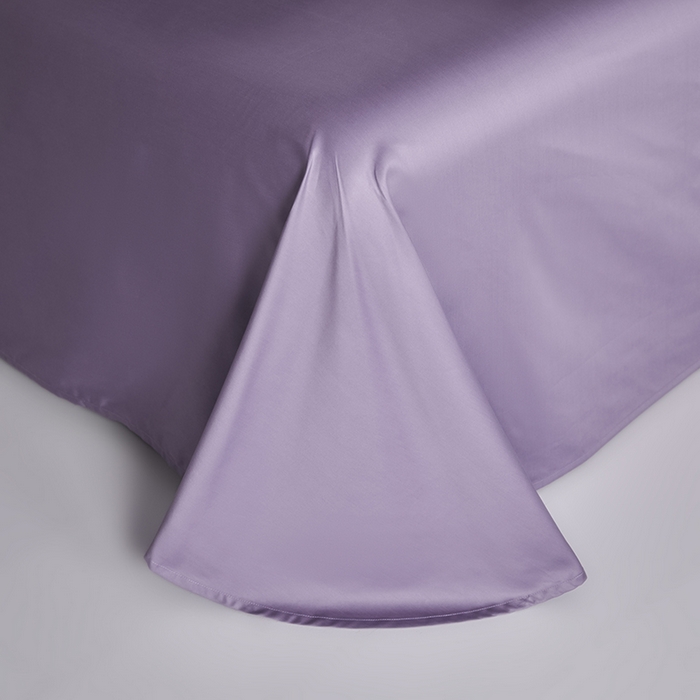 91家纺网 家纺一手货源 找家纺 洽想家 2025新款纯色双拼80支长绒棉四件套 贵妃紫-