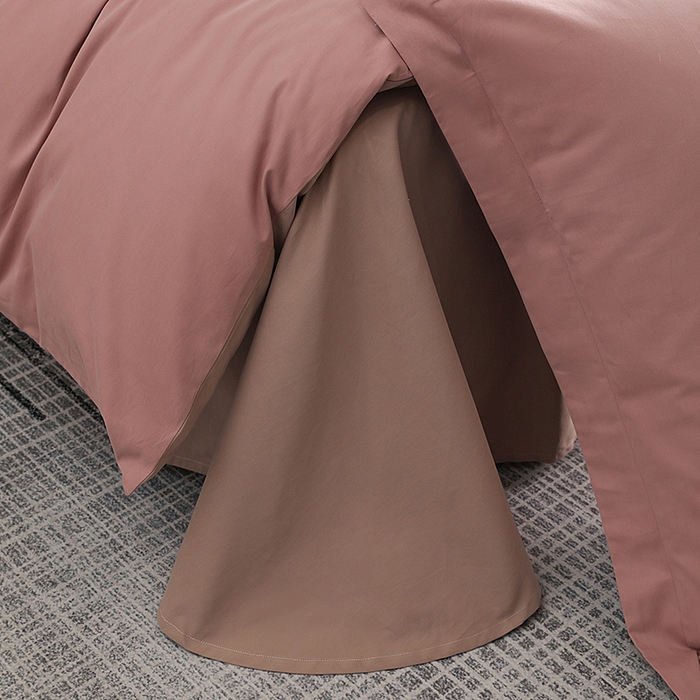 91家纺网 家纺一手货源 找家纺 洽想家 2025新款全棉磨毛纯色四件套 莲红拿铁