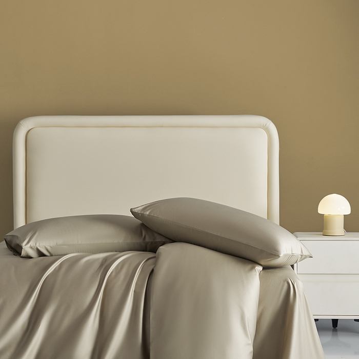 91家纺网 家纺一手货源 找家纺 洽想家 2025新款纯色双拼80支长绒棉四件套 咖色-