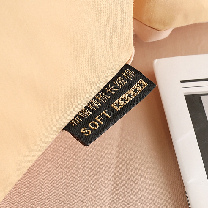 91家纺网 家纺一手货源 找家纺 洽想家 2025新款全棉磨毛纯色四件套 芒果黄巧克力