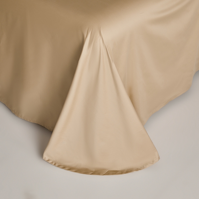 91家纺网 家纺一手货源 找家纺 洽想家 2025新款纯色双拼80支长绒棉四件套 卡其-