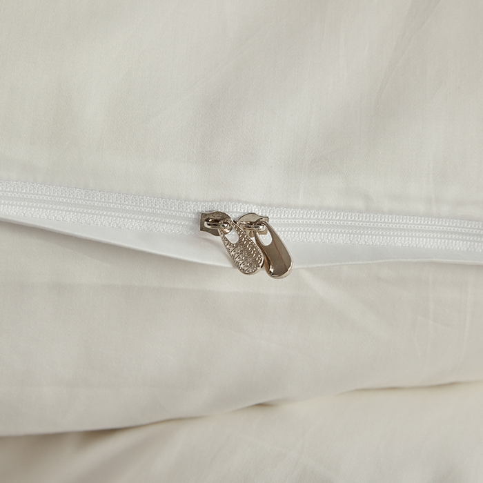 91家纺网 家纺一手货源 找家纺 洽想家 2025新款纯色双拼80支长绒棉四件套 柳絮白-