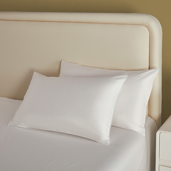 91家纺网 家纺一手货源 找家纺 洽想家 2025新款纯色双拼80支长绒棉四件套 柳絮白-