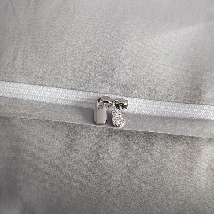 91家纺网 家纺一手货源 找家纺 洽想家 2025新款纯色双拼80支长绒棉四件套 藕粉+奥丁灰-