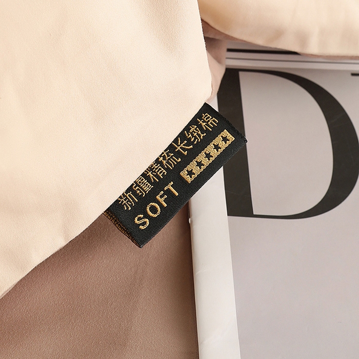 91家纺网 家纺一手货源 找家纺 洽想家 2025新款全棉磨毛纯色四件套 奶芋色绒丝拿铁