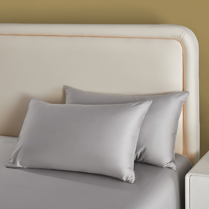 91家纺网 家纺一手货源 找家纺 洽想家 2025新款纯色双拼80支长绒棉四件套 浅灰-