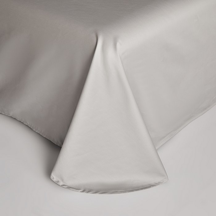 91家纺网 家纺一手货源 找家纺 洽想家 2025新款纯色双拼80支长绒棉四件套 浅灰-