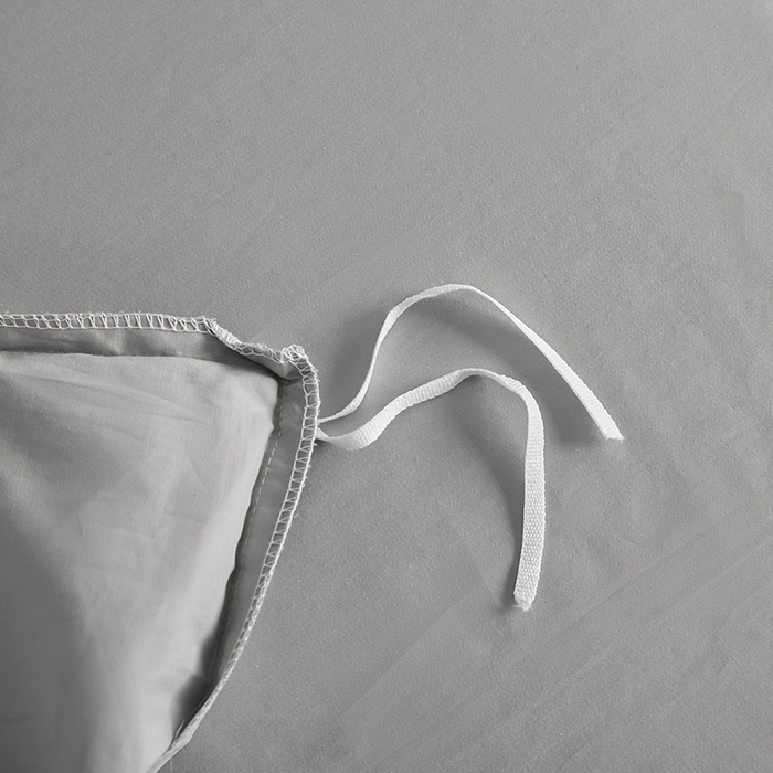 91家纺网 家纺一手货源 找家纺 洽想家 2025新款纯色双拼80支长绒棉四件套 浅灰-