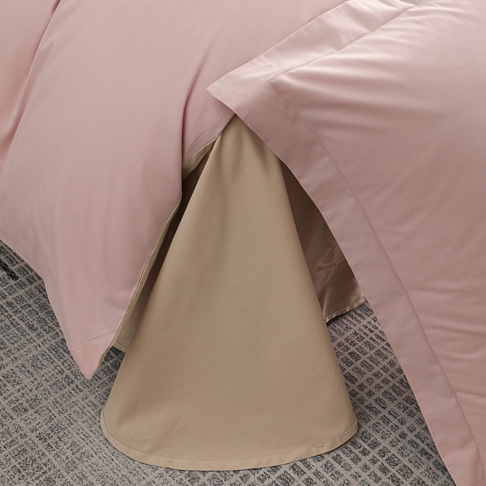 91家纺网 家纺一手货源 找家纺 洽想家 2025新款全棉磨毛纯色四件套 浅玉粉粉糖