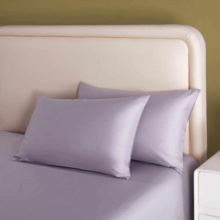 91家纺网 家纺一手货源 找家纺 洽想家 2025新款纯色双拼80支长绒棉四件套 糖果紫-