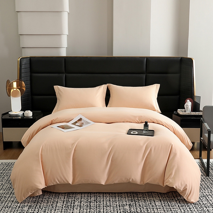 洽想家 2025新款全棉磨毛纯色四件套 巧克力