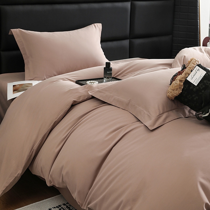 91家纺网 家纺一手货源 找家纺 洽想家 2025新款全棉磨毛纯色四件套 绒丝拿铁