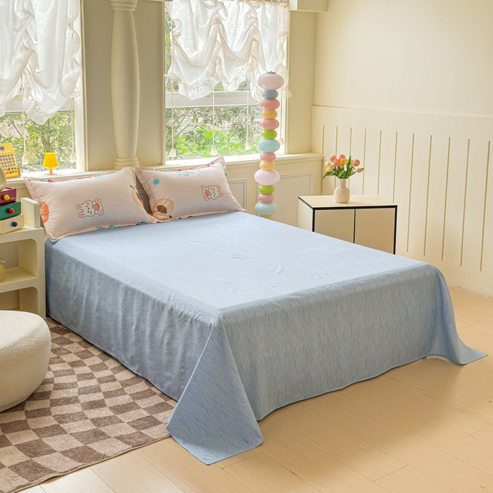 91家纺网 家纺一手货源 找家纺 佑佳家纺 2025新款铂金棉芦荟棉单被套「支持定做各种尺寸」 兔兔桃桃