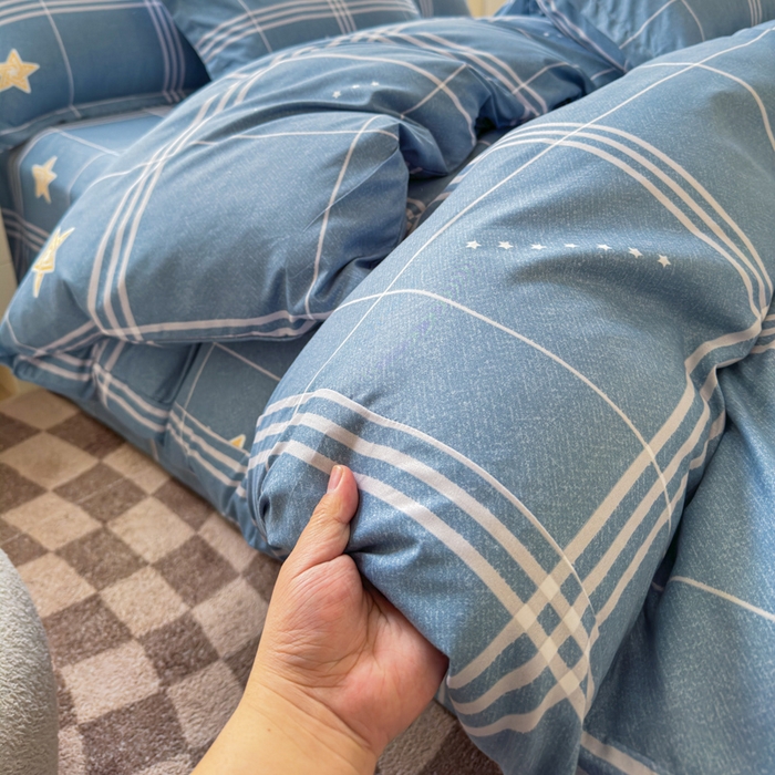 91家纺网 家纺一手货源 找家纺 佑佳家纺 2025新款铂金棉芦荟棉单被套「支持定做各种尺寸」 万星如一