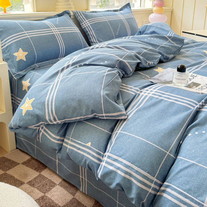 91家纺网 家纺一手货源 找家纺 佑佳家纺 2025新款铂金棉芦荟棉单被套「支持定做各种尺寸」 万星如一