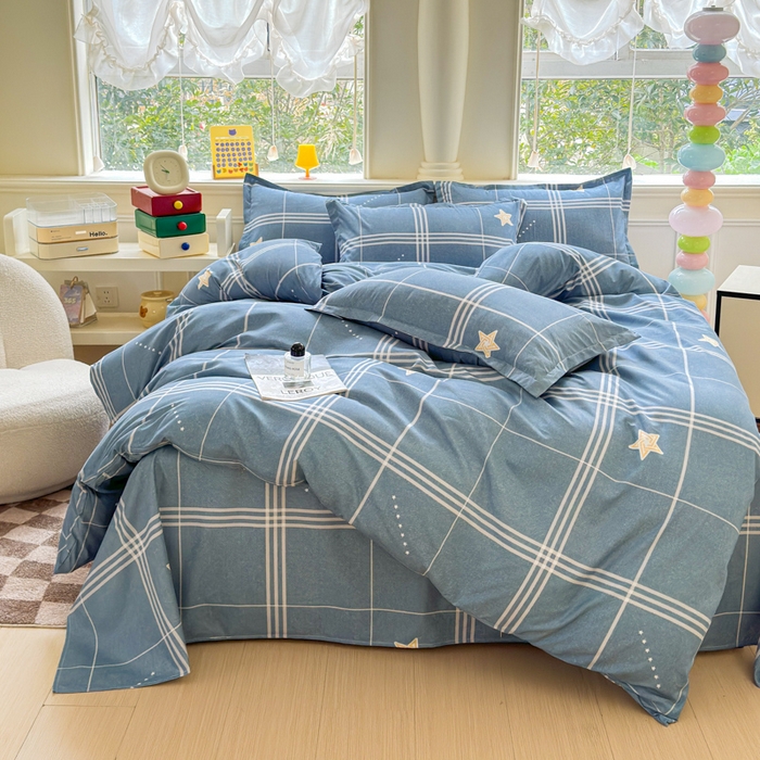 91家纺网 家纺一手货源 找家纺 佑佳家纺 2025新款铂金棉芦荟棉单被套「支持定做各种尺寸」 万星如一