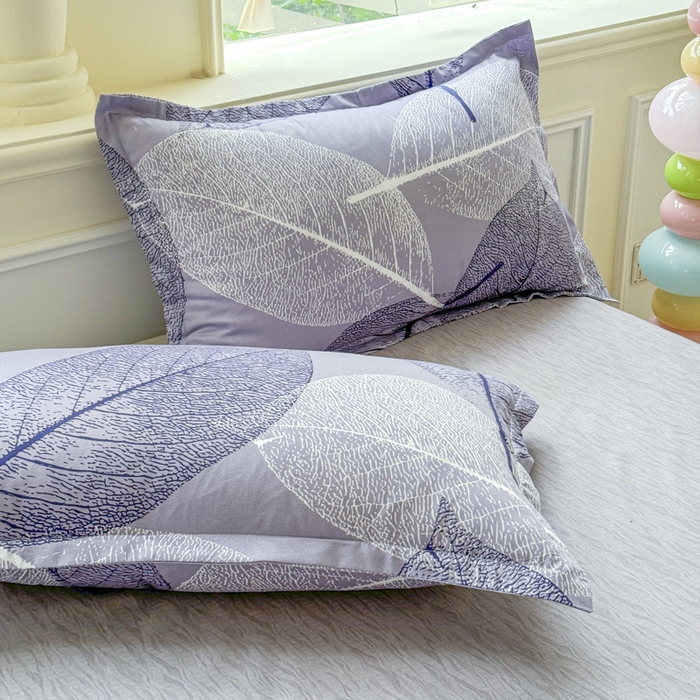 91家纺网 家纺一手货源 找家纺 佑佳家纺 2025新款铂金棉芦荟棉单被套「支持定做各种尺寸」 芜叶