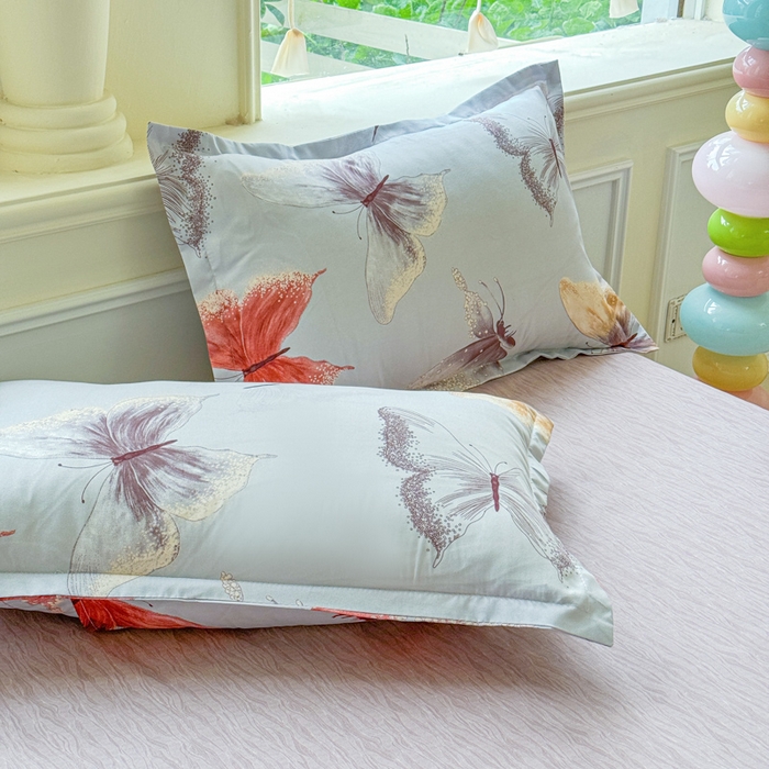 91家纺网 家纺一手货源 找家纺 佑佳家纺 2025新款铂金棉芦荟棉单被套「支持定做各种尺寸」 五彩蝶