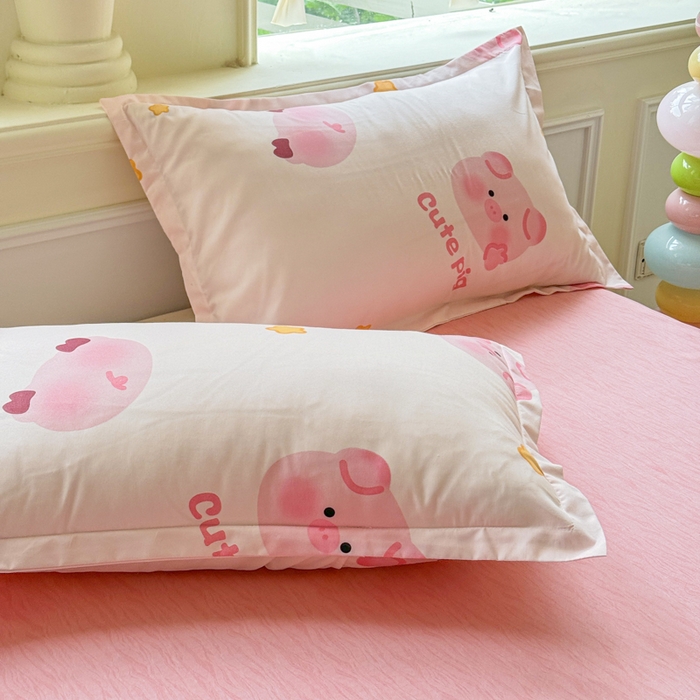 91家纺网 家纺一手货源 找家纺 佑佳家纺 2025新款铂金棉芦荟棉单被套「支持定做各种尺寸」 猪猪侠