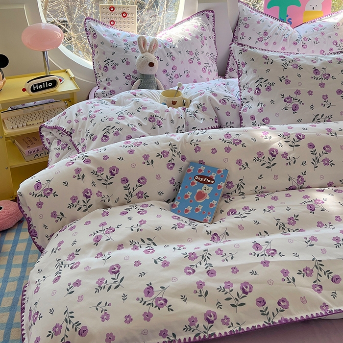 91家纺网 家纺一手货源 找家纺 （总）思诺羽床笠 2025新款亲肤棉贝壳花边四件套