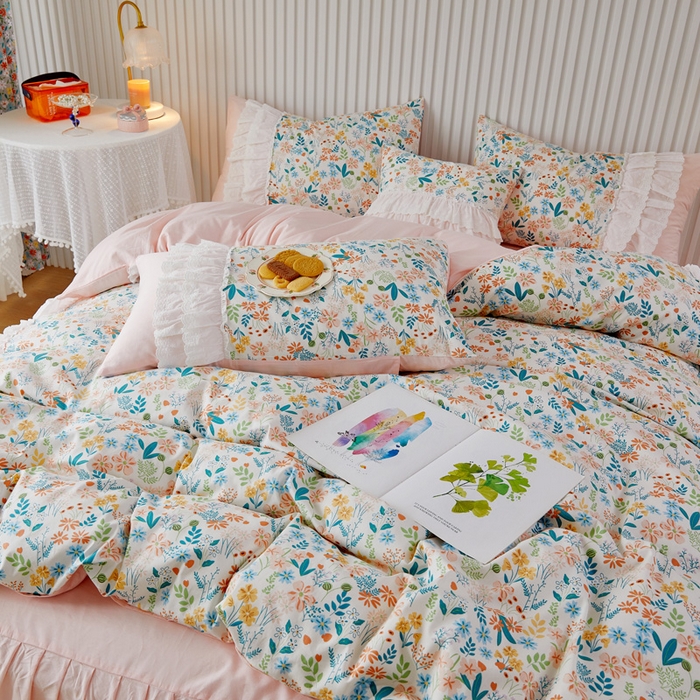 91家纺网 家纺一手货源 找家纺 （总）亲亲公主 2025全棉蕾丝花边床裙公主风四件套