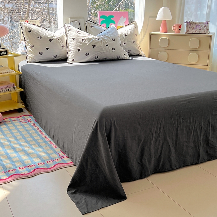 91家纺网 家纺一手货源 找家纺 （总）思诺羽床笠 2025新款亲肤棉贝壳花边四件套