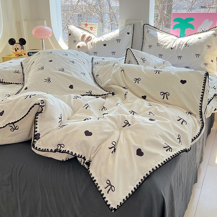 91家纺网 家纺一手货源 找家纺 （总）思诺羽床笠 2025新款亲肤棉贝壳花边四件套