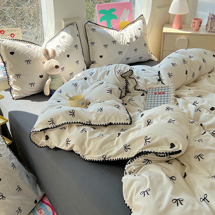 91家纺网 家纺一手货源 找家纺 （总）思诺羽床笠 2025新款亲肤棉贝壳花边四件套