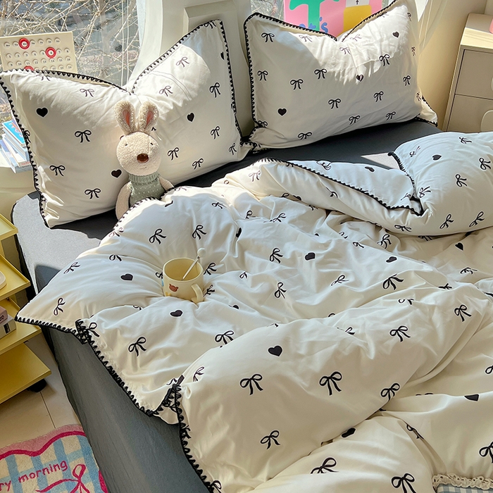 91家纺网 家纺一手货源 找家纺 （总）思诺羽床笠 2025新款亲肤棉贝壳花边四件套