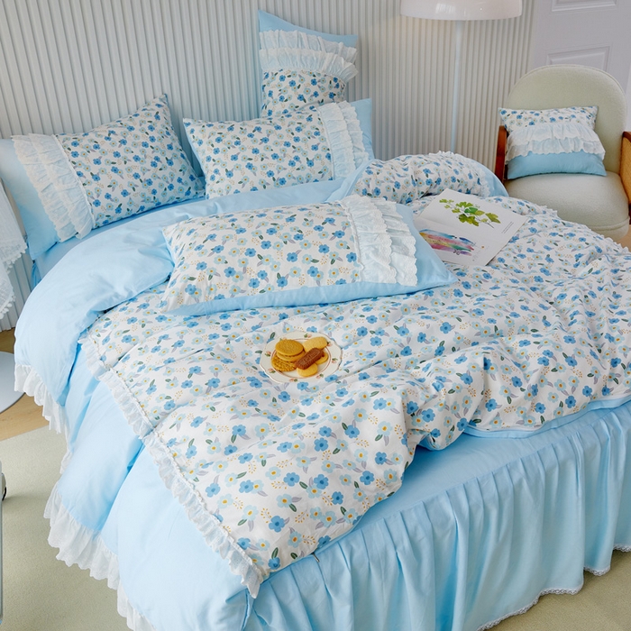 91家纺网 家纺一手货源 找家纺 （总）亲亲公主 2025全棉蕾丝花边床裙公主风四件套