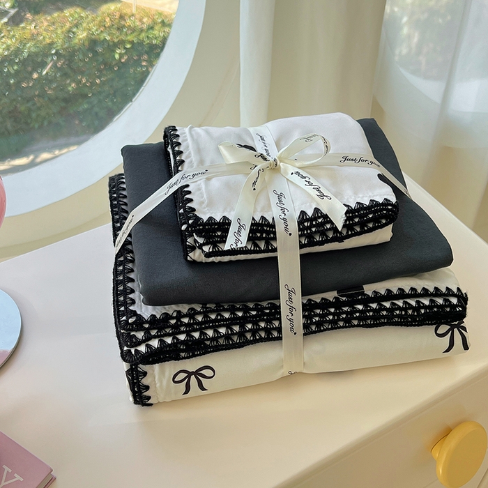 91家纺网 家纺一手货源 找家纺 （总）思诺羽床笠 2025新款亲肤棉贝壳花边四件套