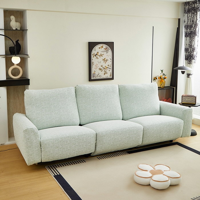 91家纺网 家纺一手货源 找家纺 丝绮鹿 2025新款竹节雪尼尔芝华士沙发套 薄荷绿
