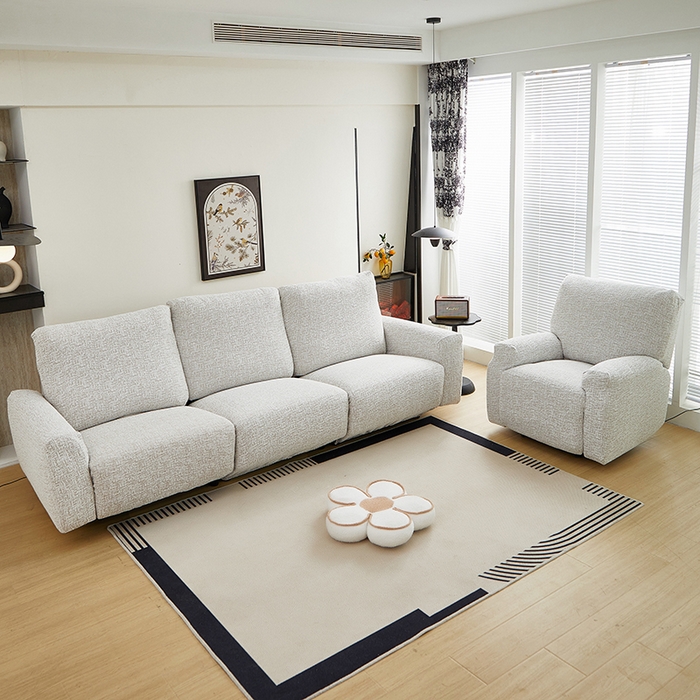 91家纺网 家纺一手货源 找家纺 丝绮鹿 2025新款竹节雪尼尔芝华士沙发套 温柔咖