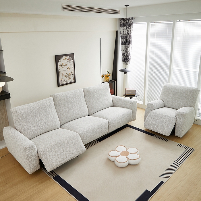 91家纺网 家纺一手货源 找家纺 丝绮鹿 2025新款竹节雪尼尔芝华士沙发套 温柔咖