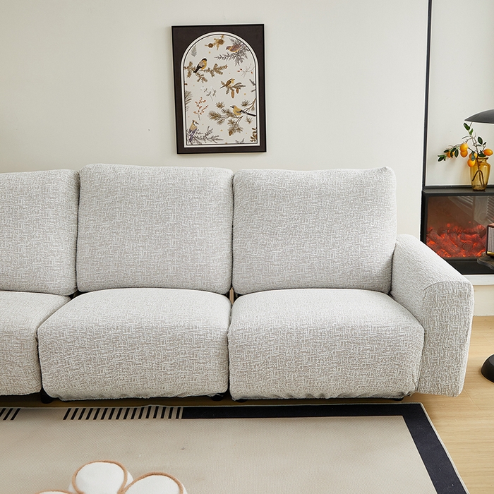 91家纺网 家纺一手货源 找家纺 丝绮鹿 2025新款竹节雪尼尔芝华士沙发套 温柔咖