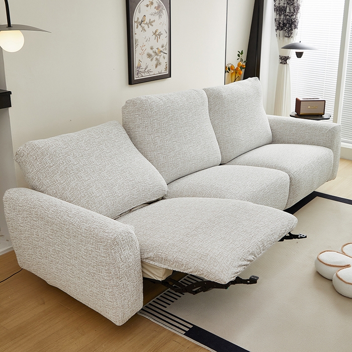 91家纺网 家纺一手货源 找家纺 丝绮鹿 2025新款竹节雪尼尔芝华士沙发套 温柔咖