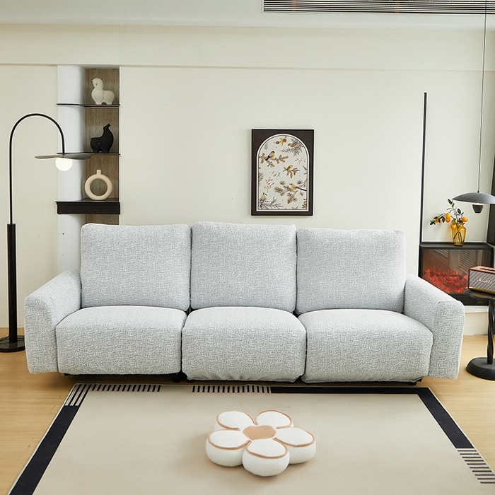 丝绮鹿 2025新款竹节雪尼尔芝华士沙发套 月光浅灰