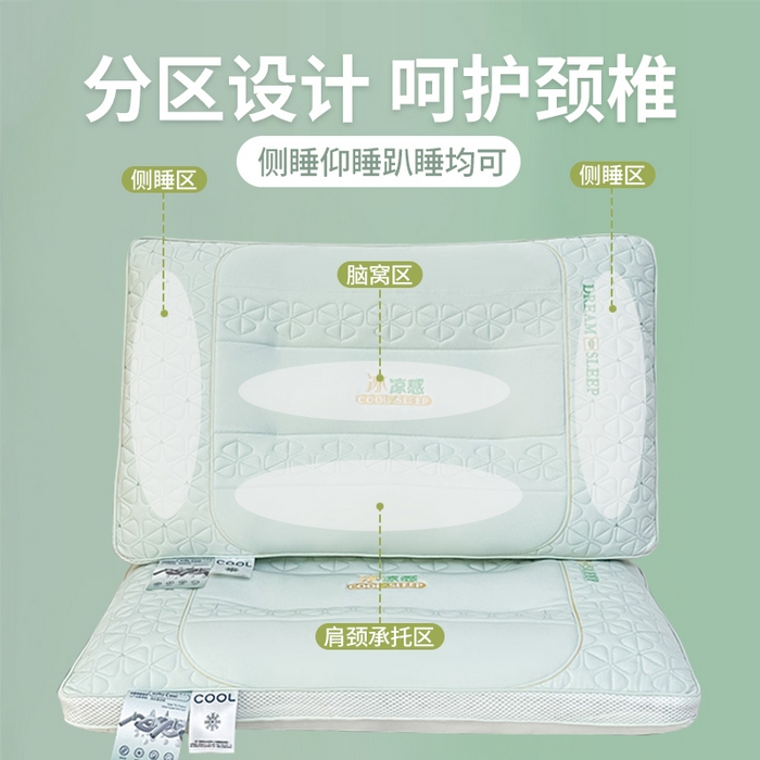 （总）十仟家纺 2025新款绣花冰丝凉感枕头枕芯