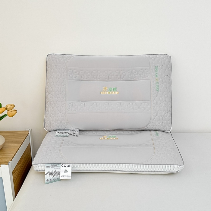 91家纺网 家纺一手货源 找家纺 （总）十仟家纺 2025新款绣花冰丝凉感枕头枕芯